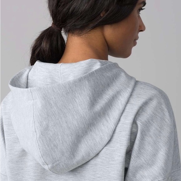 Lululemon Minimal Hoodie Heathered Power Grey Size 6 - Picture 3 of 12